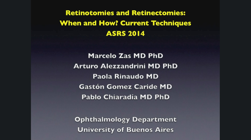 Retinotomías y Retinectomías